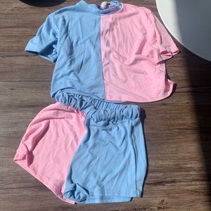 One by one matching set pink blue small